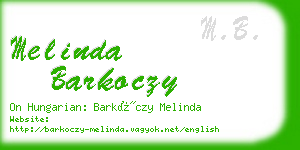 melinda barkoczy business card